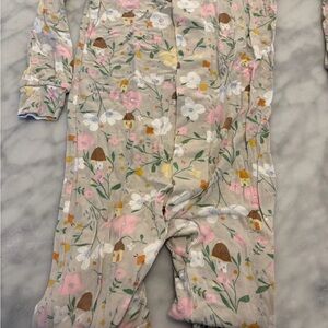 Magnetic Me Baby Onesie with Floral and Mushroom Design